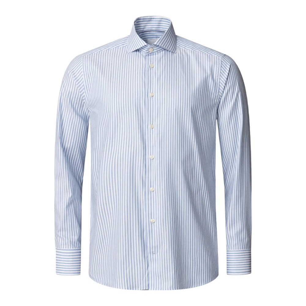 Eton Blue Formal Shirts, Male, 5XL, Striped Signature Oxford Shirt