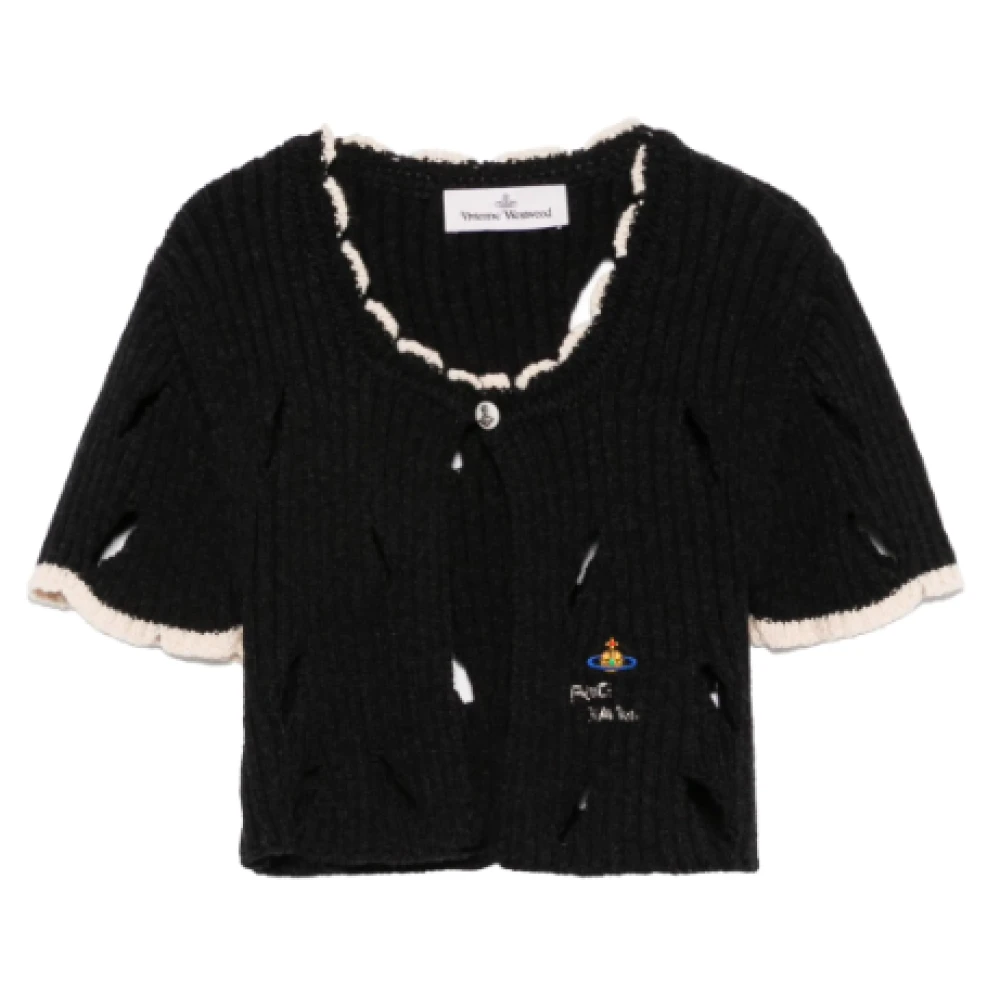 Vivienne Westwood Houtskool Slash Vest Black Dames