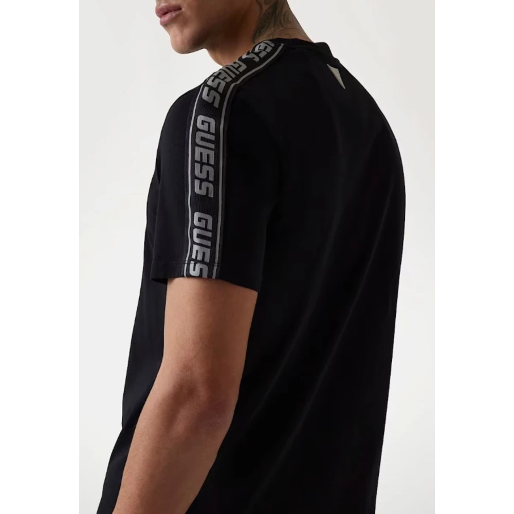 Guess Arlo Katoenen T-shirt Regular Fit Jersey Black Heren