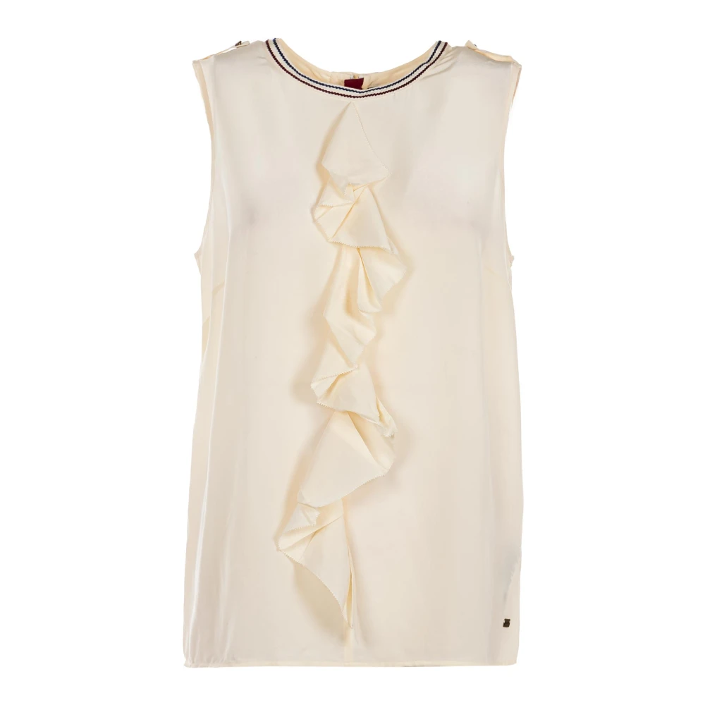 Tommy Hilfiger Zijden Top Blouse Shirts Geweven Tops White Dames