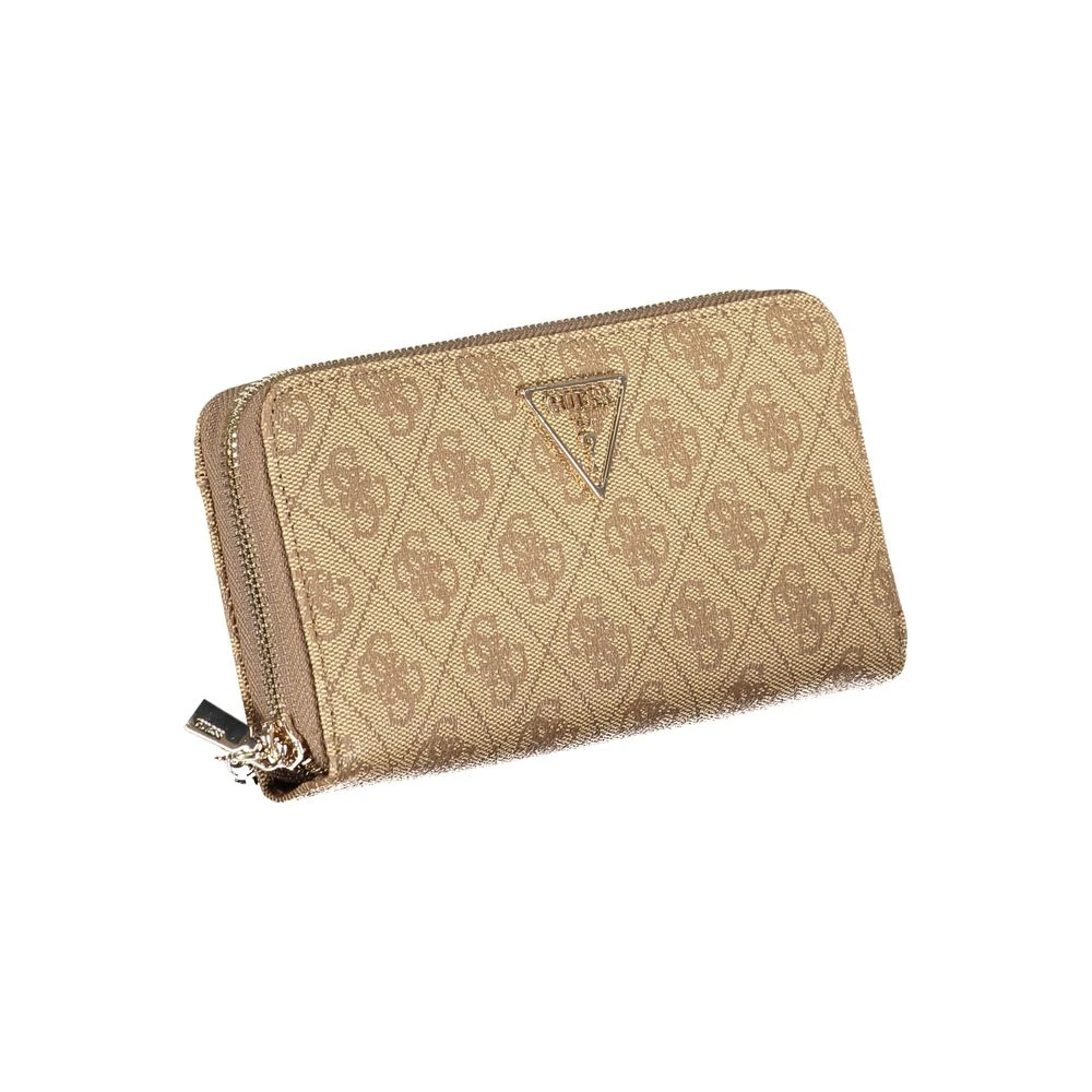 Guess Beige Portemonnee met Rits en Kaartsleuven Beige Unisex