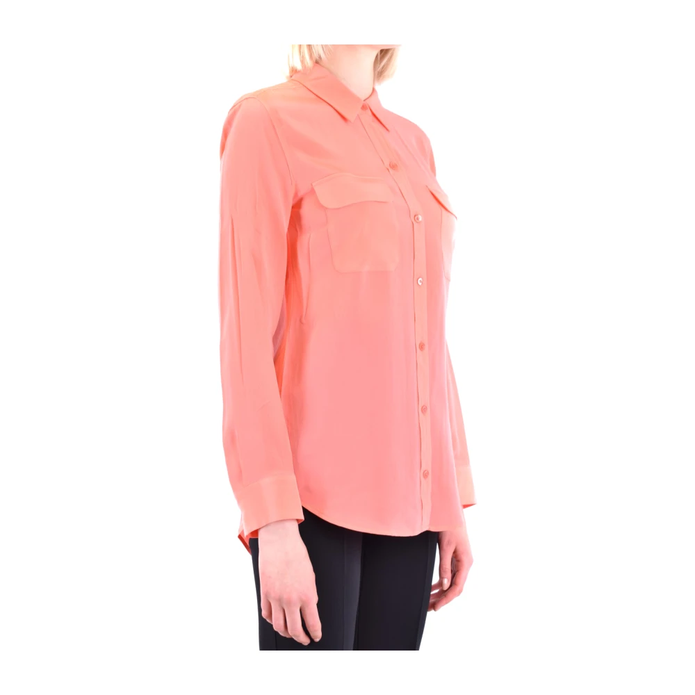 Equipment Luxe Zijden Shirt in Melonkleur Pink Dames