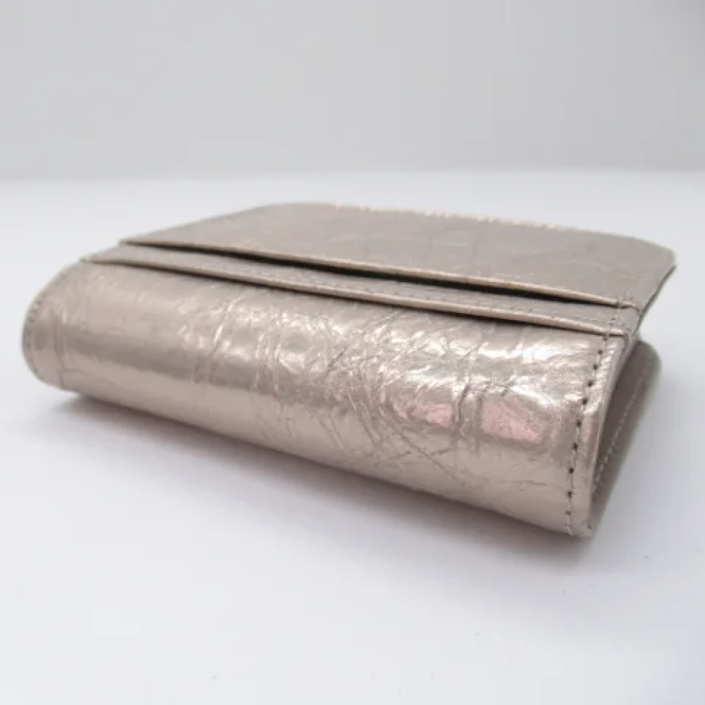 Balenciaga Vintage Pre-owned Leather wallets Beige Dames