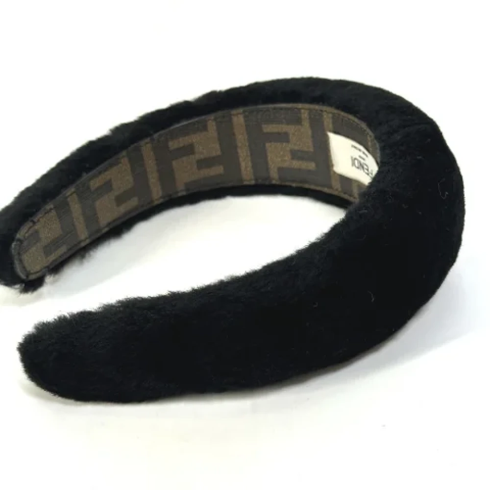 Fendi Vintage Pre-owned Fabric hair-accessories Black Dames