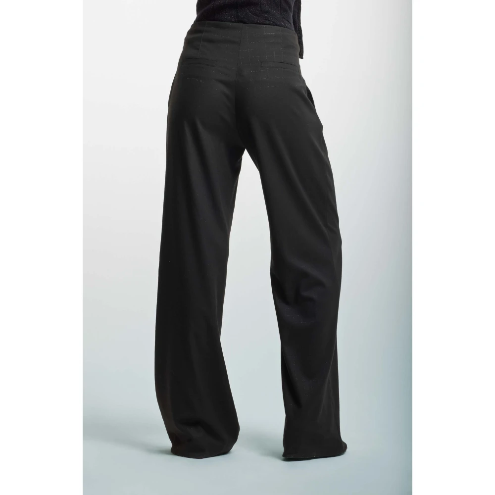 Kocca Elegante Broek Aansluitende Pasvorm Black Dames