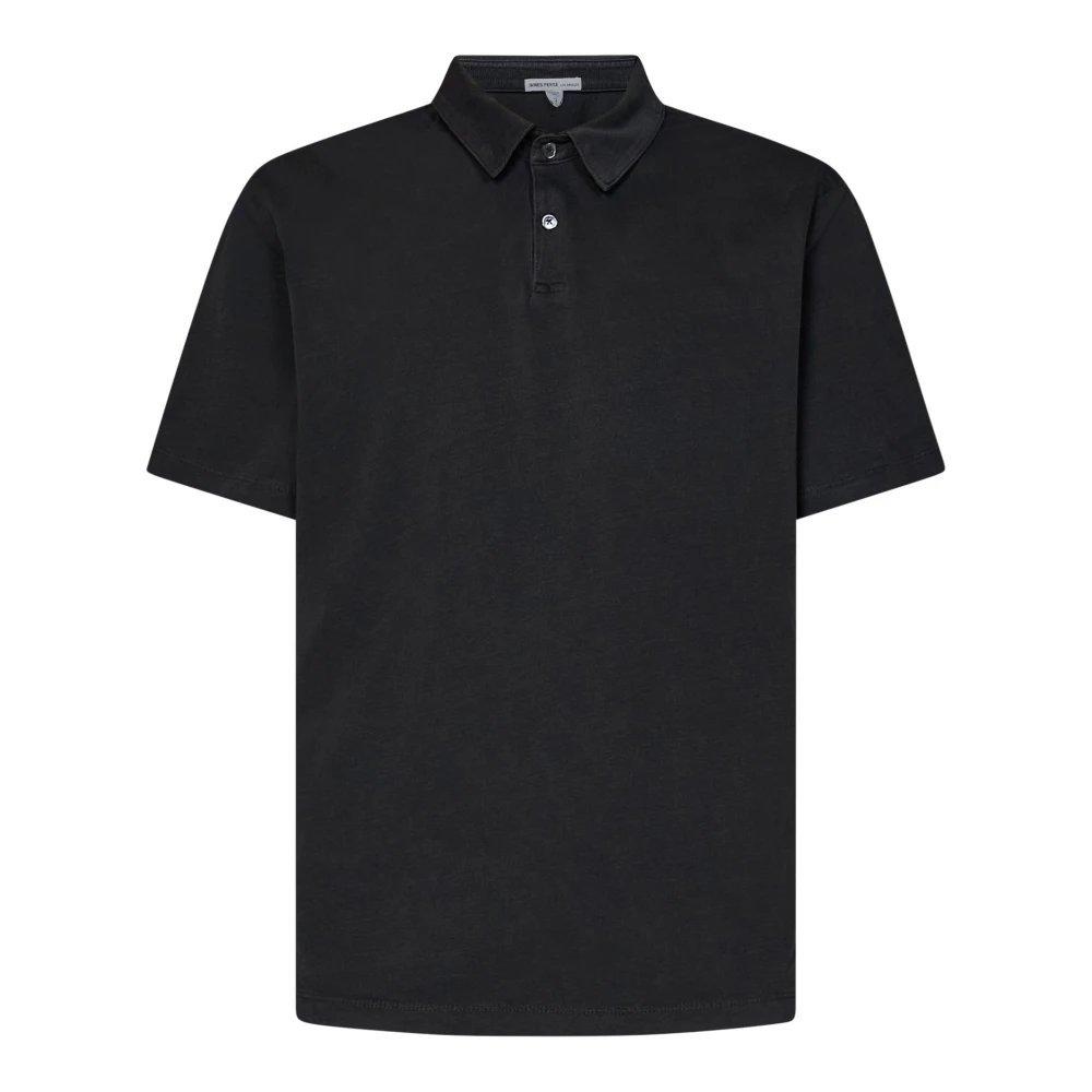 James Perse Charcoal Supima Cotton T-shirts en Polos Black Heren