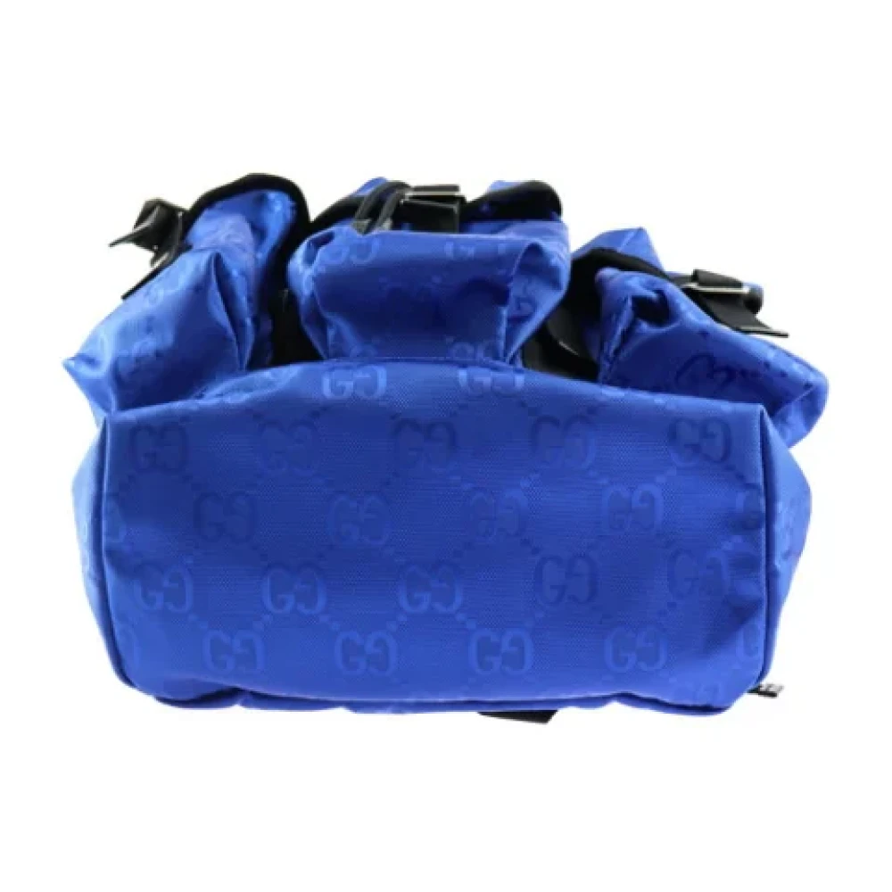 Gucci Vintage Pre-owned Leather backpacks Blue Dames