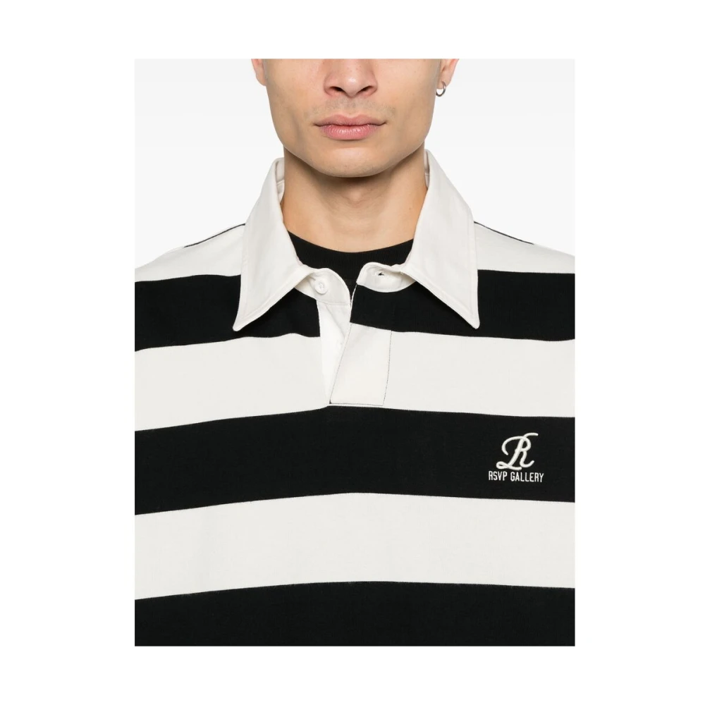 Agolde Witte Polo Kraag Trui Black Heren