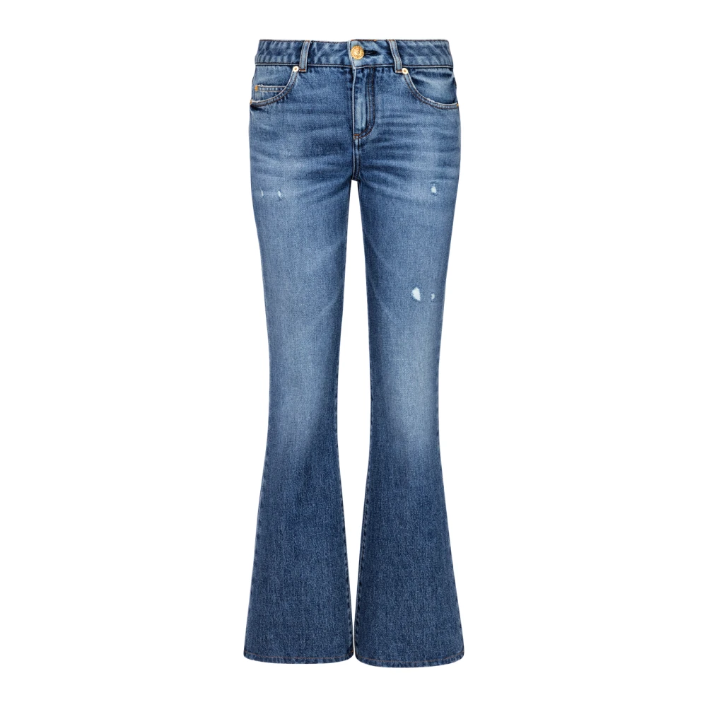 Balmain Uitlopende denim jeans Blue Dames