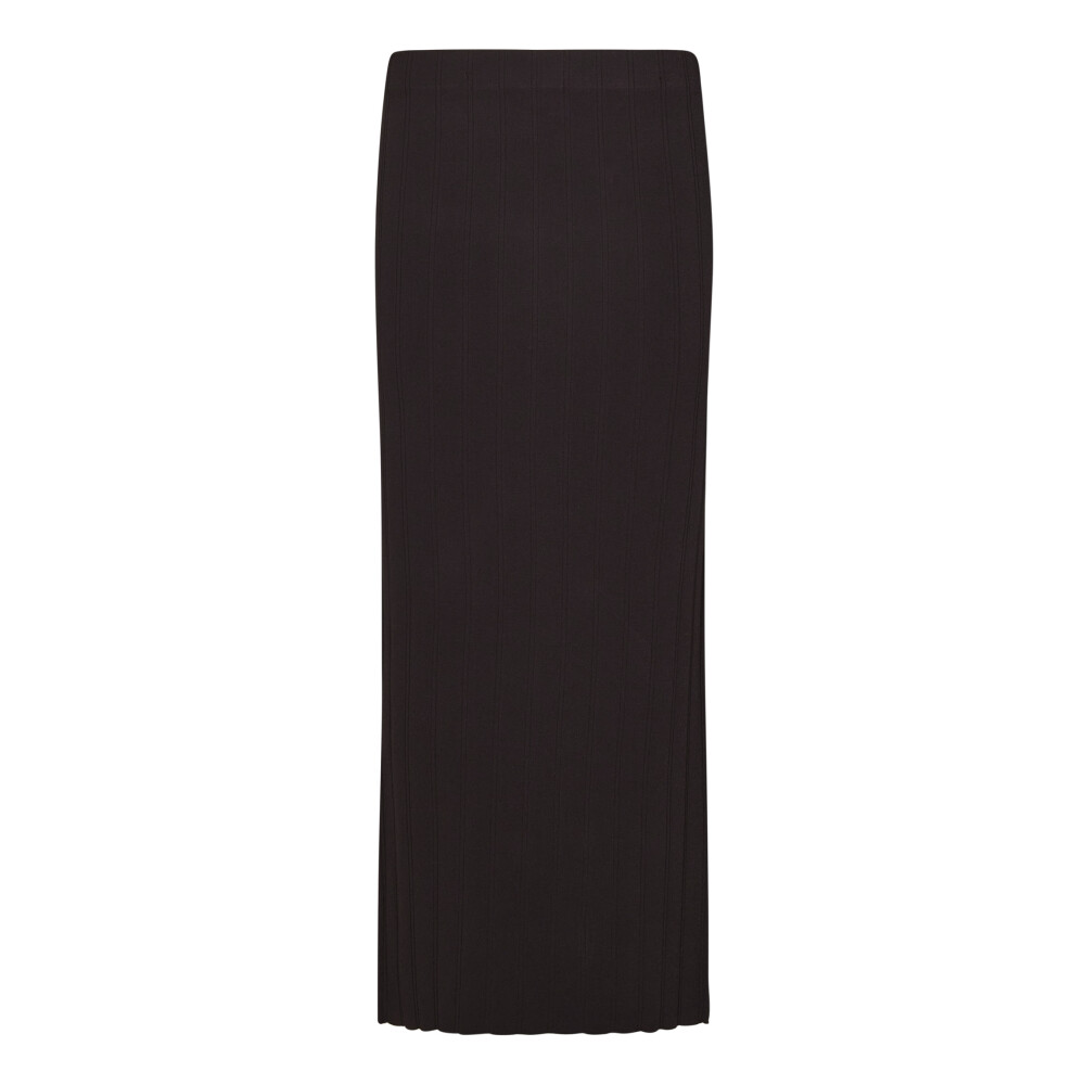 Dark brown midi pencil skirt best sale