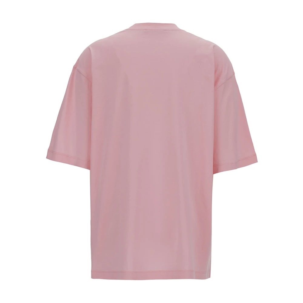 Marni Roze T-shirt met Logo Print Pink Dames
