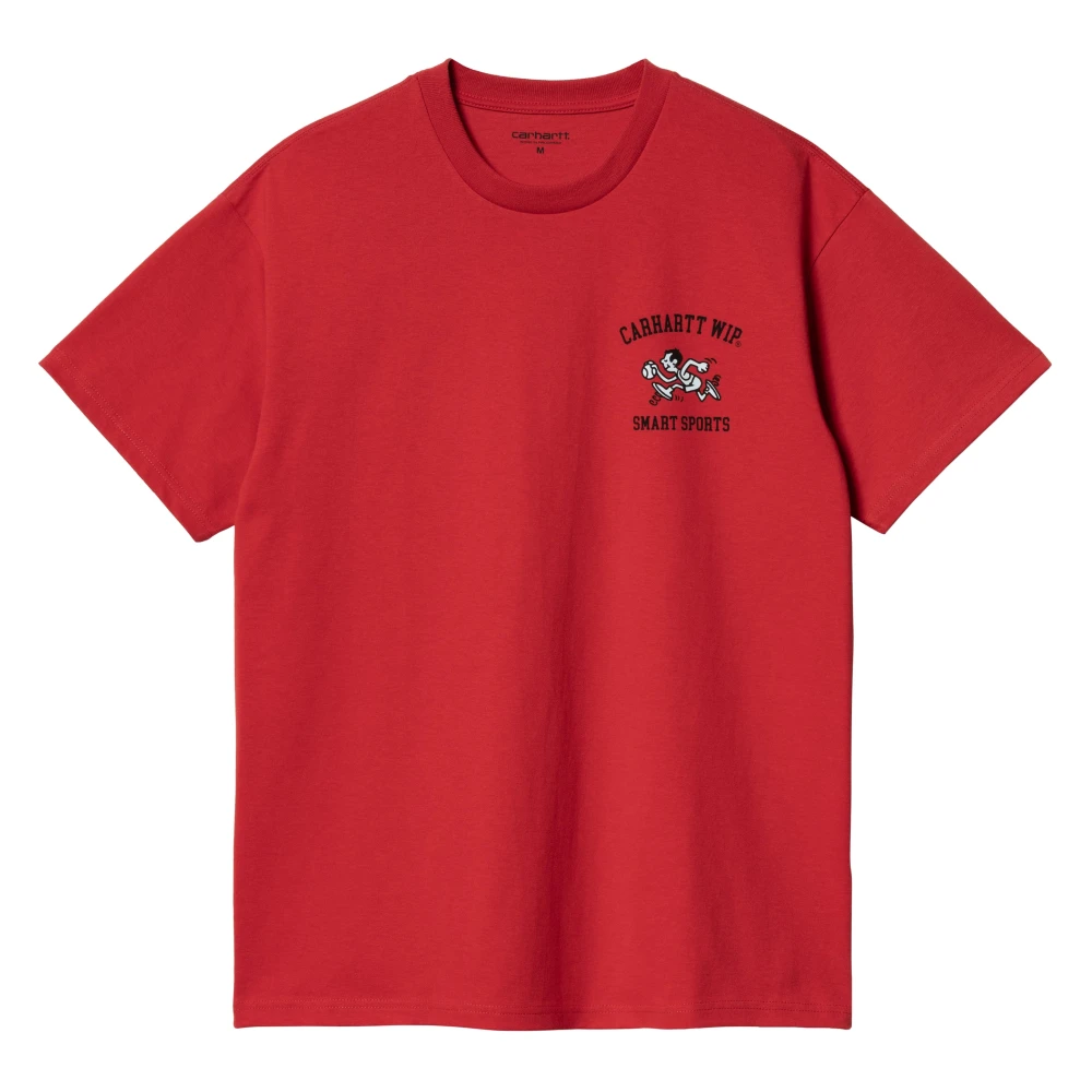 Carhartt WIP Smart Sports Logo Print T-Shirt Red Heren
