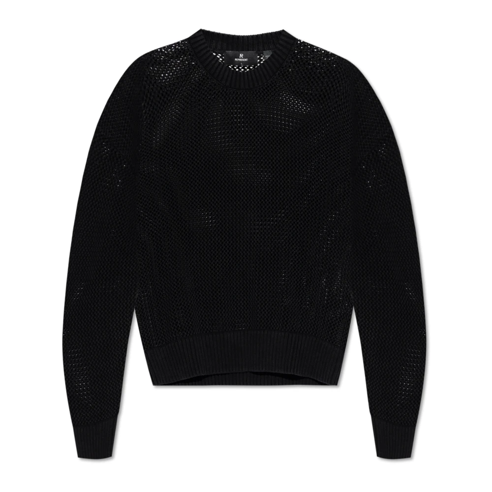 Represent Open Gauge Sweater Black Heren