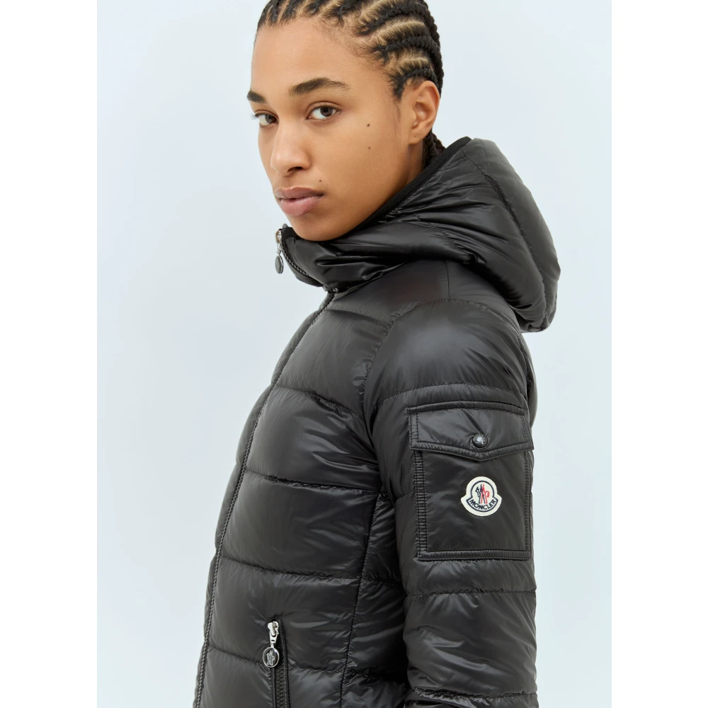 Moncler Gewatteerde Hooded Donsjas Black Dames