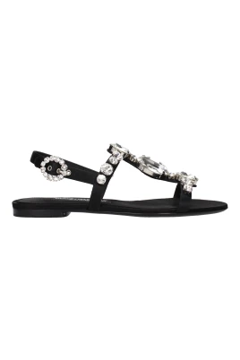 Satin Flat Sandals