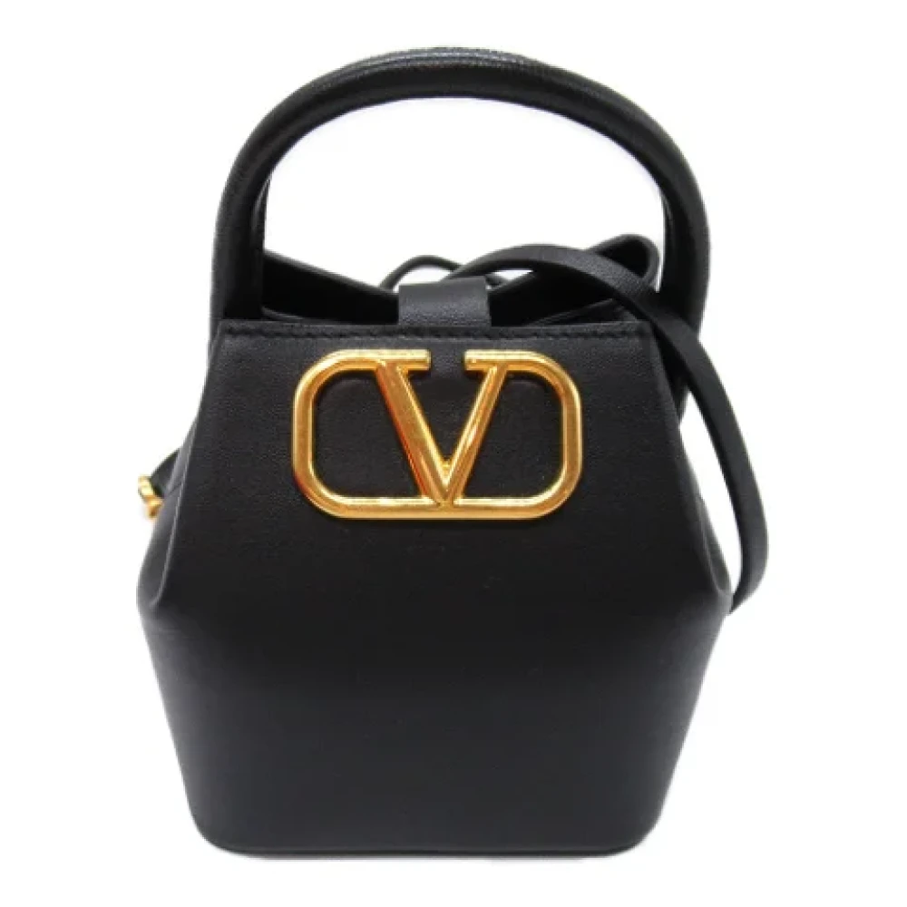 Valentino Vintage Pre-owned Leather shoulder-bags Black Dames