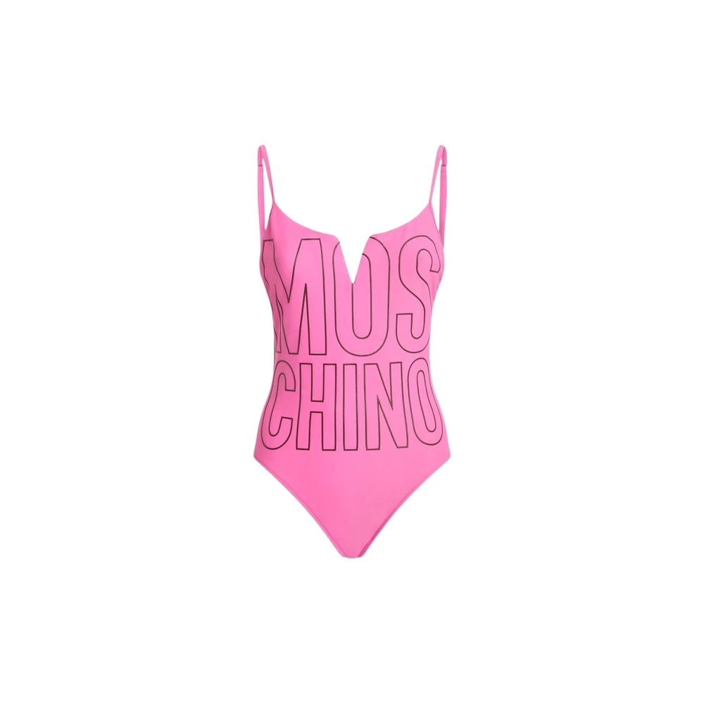 Moschino Women's Pink Printed Lycra One-Piece Swimsuit - S - Swimwear