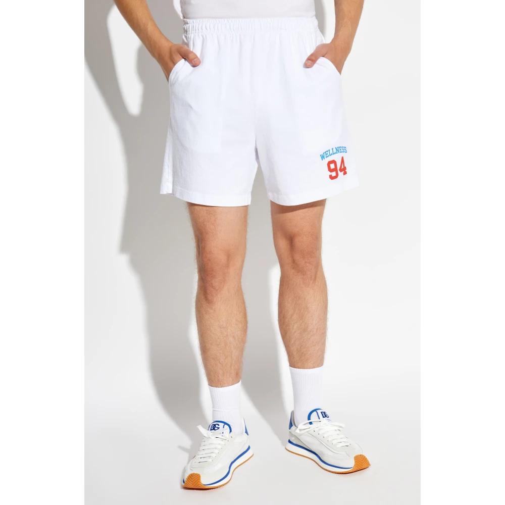 Sporty & Rich Katoenen shorts White Unisex