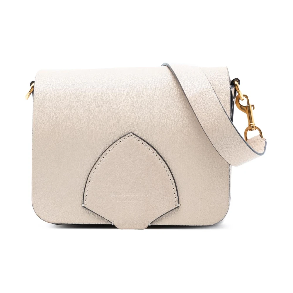 Burberry Vintage Women's Brown Pre-Owned Flap Leather Shoulder Bag