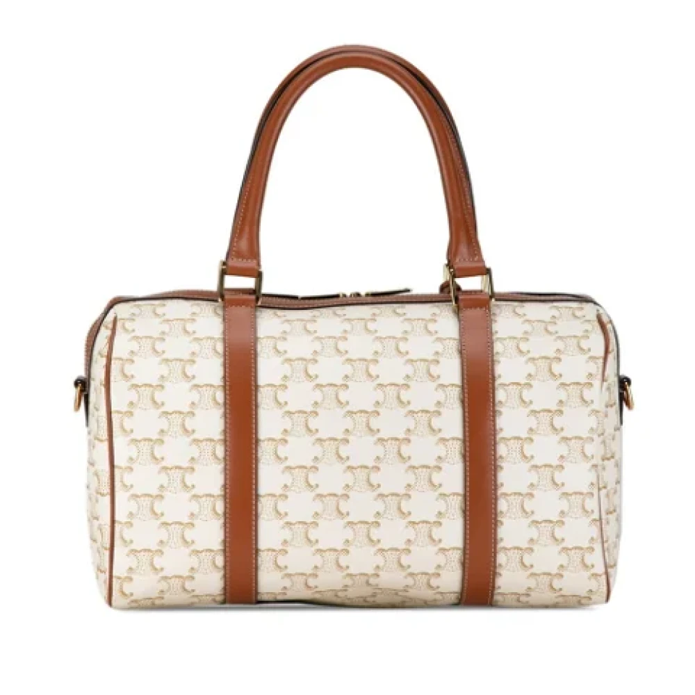 Celine Vintage Pre-owned Plastic shoulder-bags Brown Dames