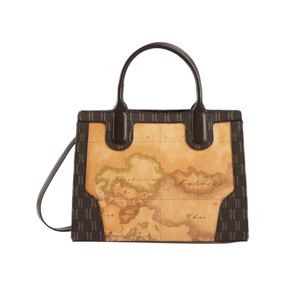 Alviero Martini 1a Classe Bruine Geo Classic Handtas Flash Tassen Brown Dames