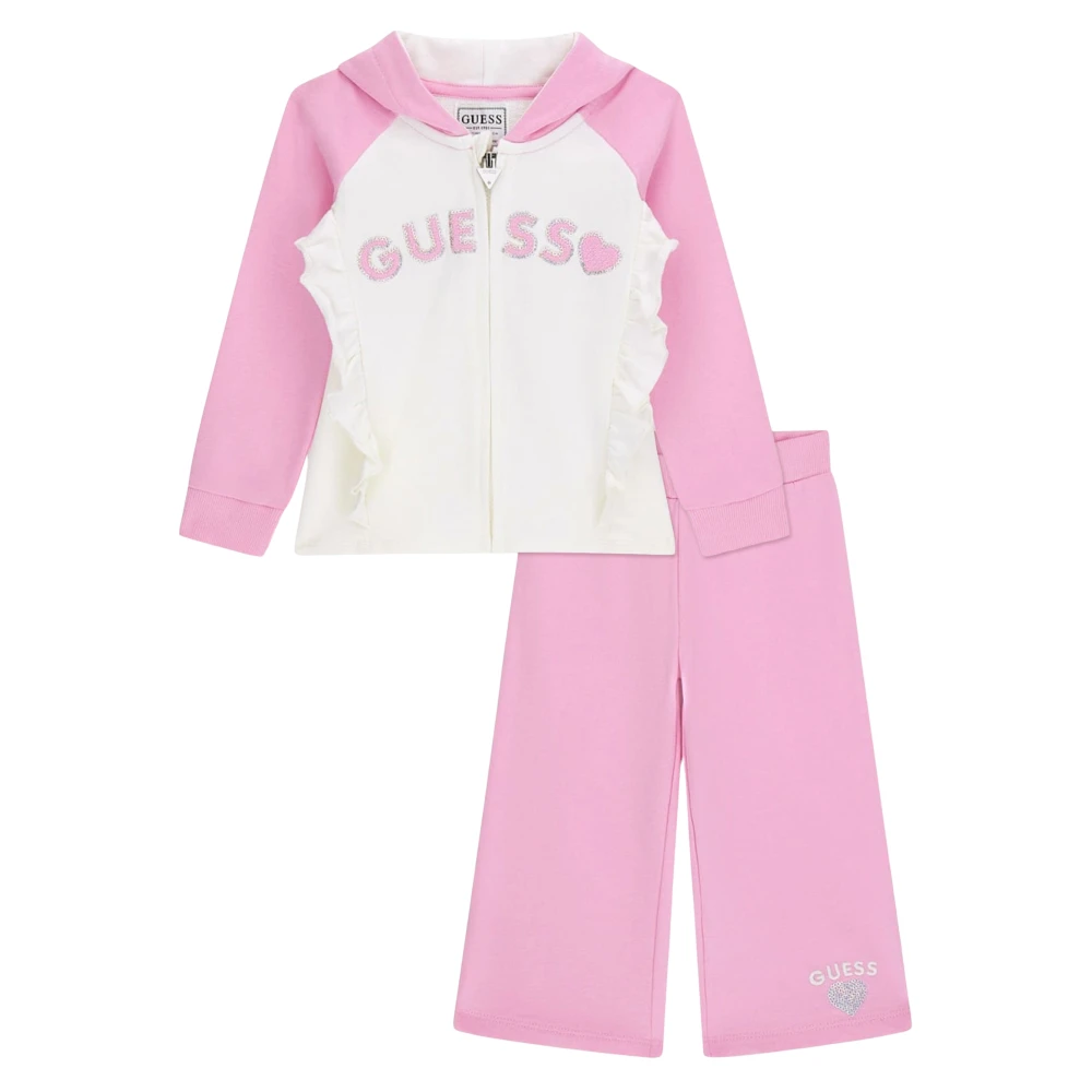 Guess Girls Pink Logo Tracksuit - Kids Sets - 5 Y - Kids