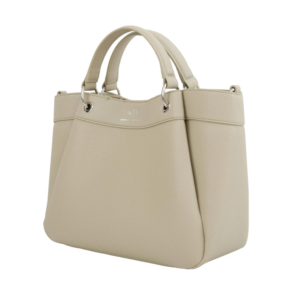 Armani Exchange Ivoor Winkel Tas Stijlvol Model White Dames