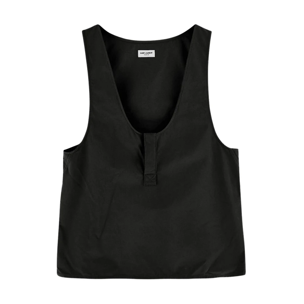 Saint Laurent Sleeveless Top Black Dames