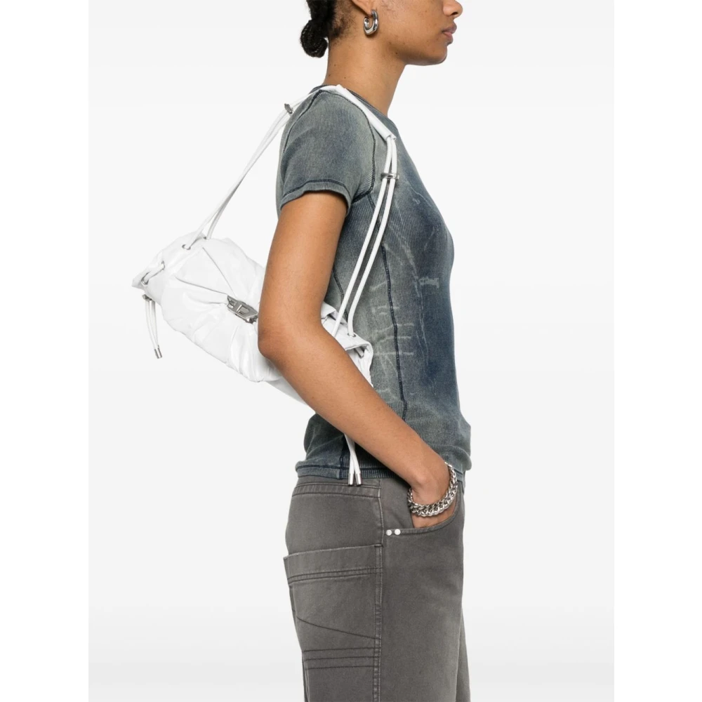 Diesel Witte Schoudertas met Omslag en Ritszak White Dames