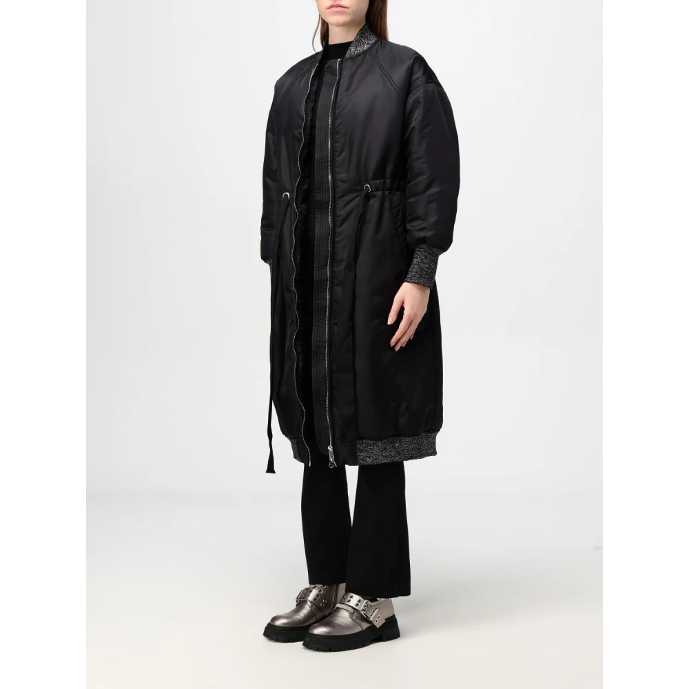 Twinset Lange Bomberjas Black Dames