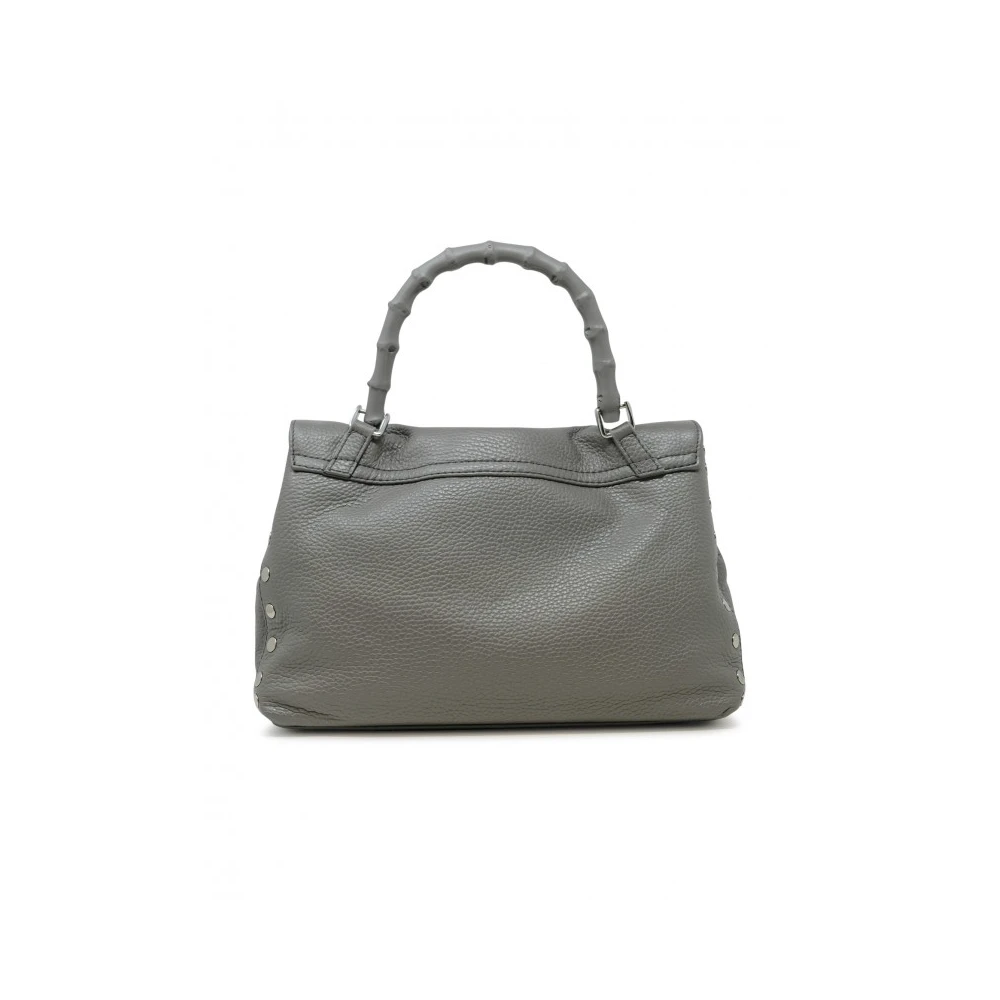 Zanellato Grijze Schoudertas met Bamboe Detail Gray Dames