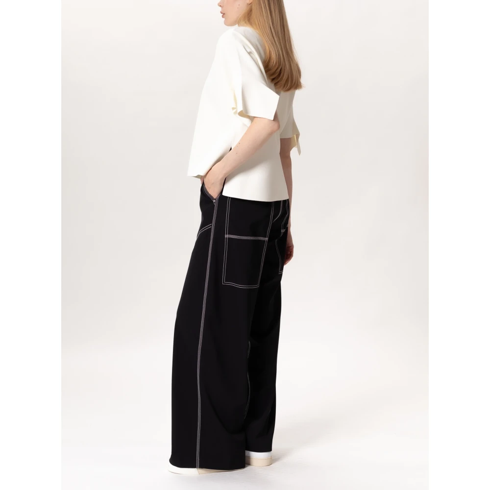 Stella Mccartney Gebreide top met wijde mouwen White Dames