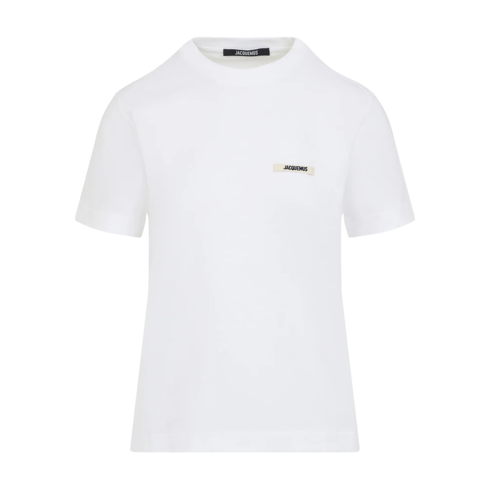 Jacquemus White Gros Grain Short-Sleeve T-Shirt - Female - T-Shirts - Xs - Tops