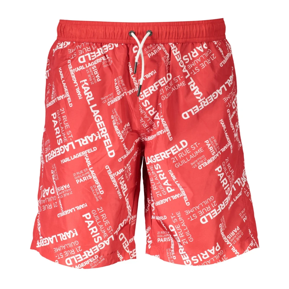 Karl Lagerfeld Zwemkleding Kostuum Onderdeel Mannen Rood Red Heren