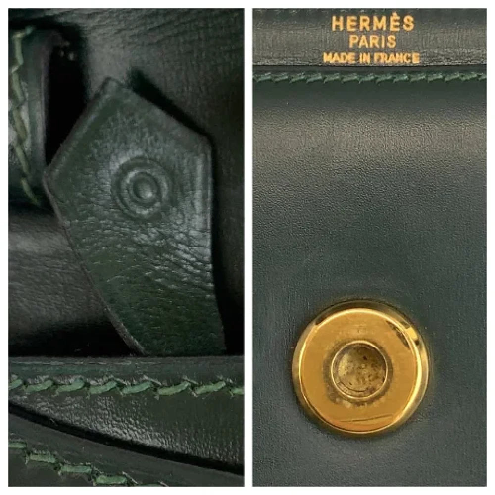 Hermès Vintage Pre-owned Leather shoulder-bags Green Dames