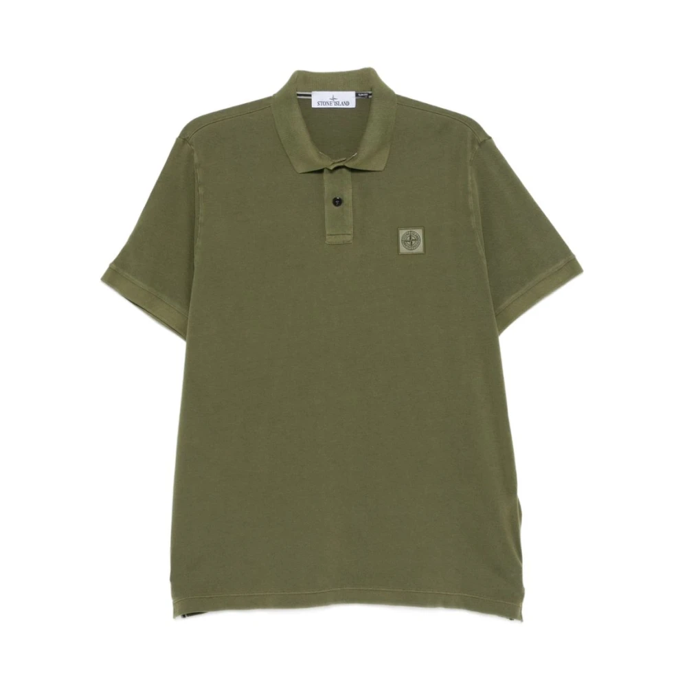 Stone Island Men's Green Polo Shirt - Polo Shirts - S - Tops