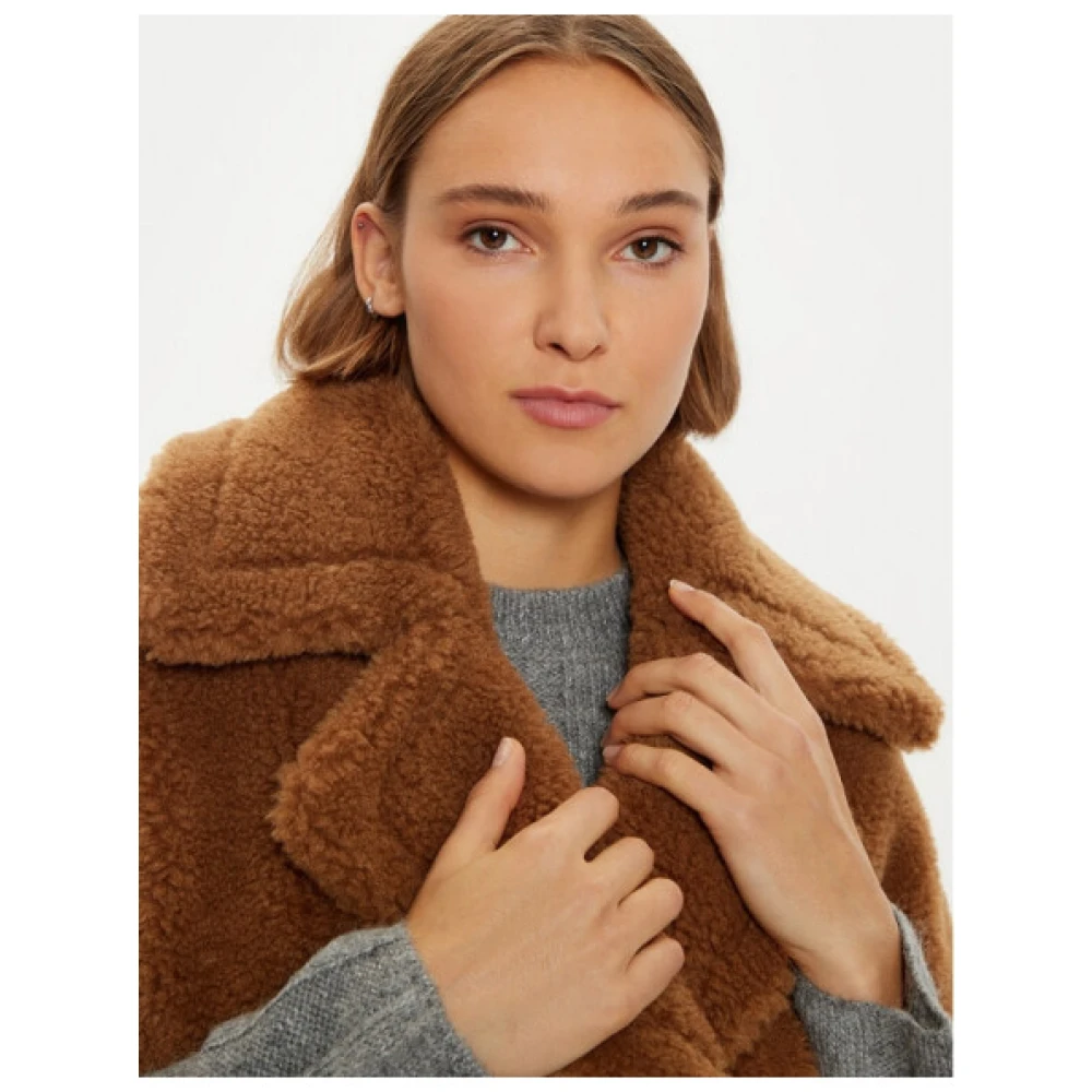 Liu Jo Wollen Cape met Brede Kraag Brown Dames