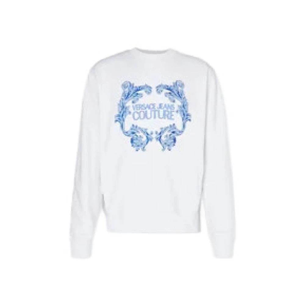 Versace Jeans Couture Men's White Sweatshirts, S, Felpa