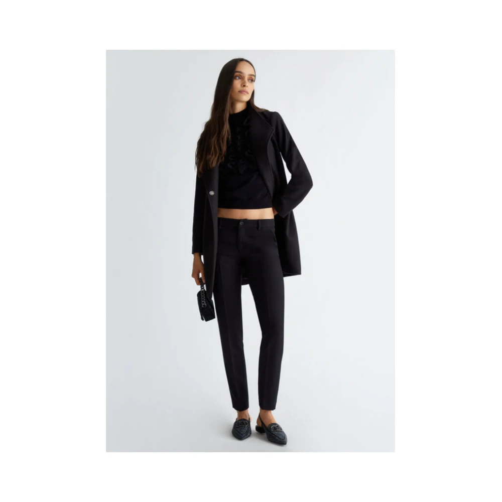 Liu Jo Wollen blend double-breasted jas Black Dames