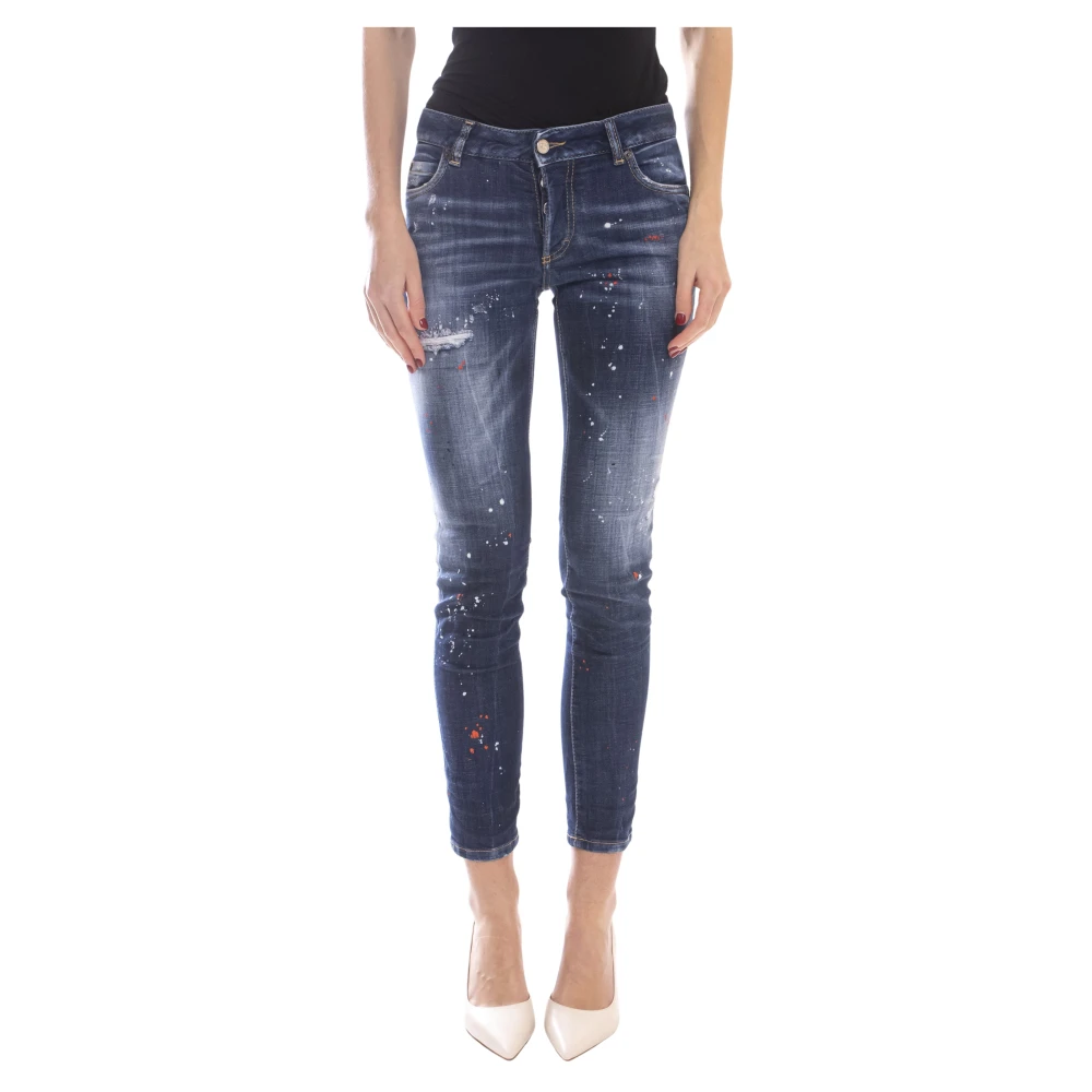 Dsquared2 Women's Blue Navy Pocket Trousers Size 5
