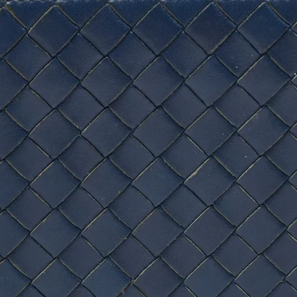 Bottega Veneta Vintage Pre-owned Leather wallets Blue Heren