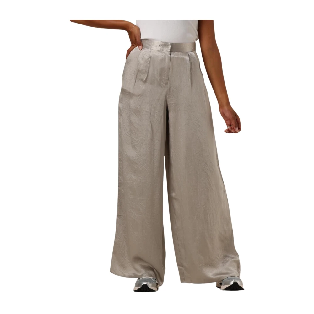 Selected Femme Wijde Elegante Broek Beige Dames