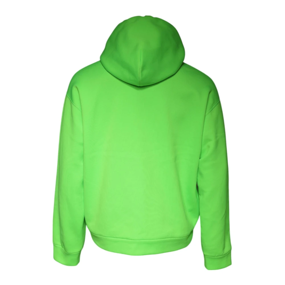 Dolce & Gabbana Groene trui met capuchon en reliëflogo Green Heren