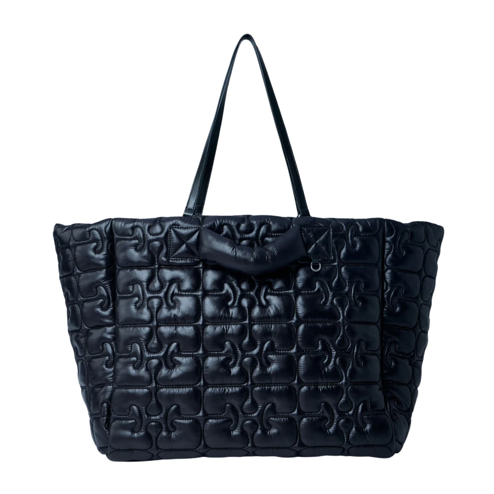 Ganni Women's Black Quilted Re-Tech Xxl Tote