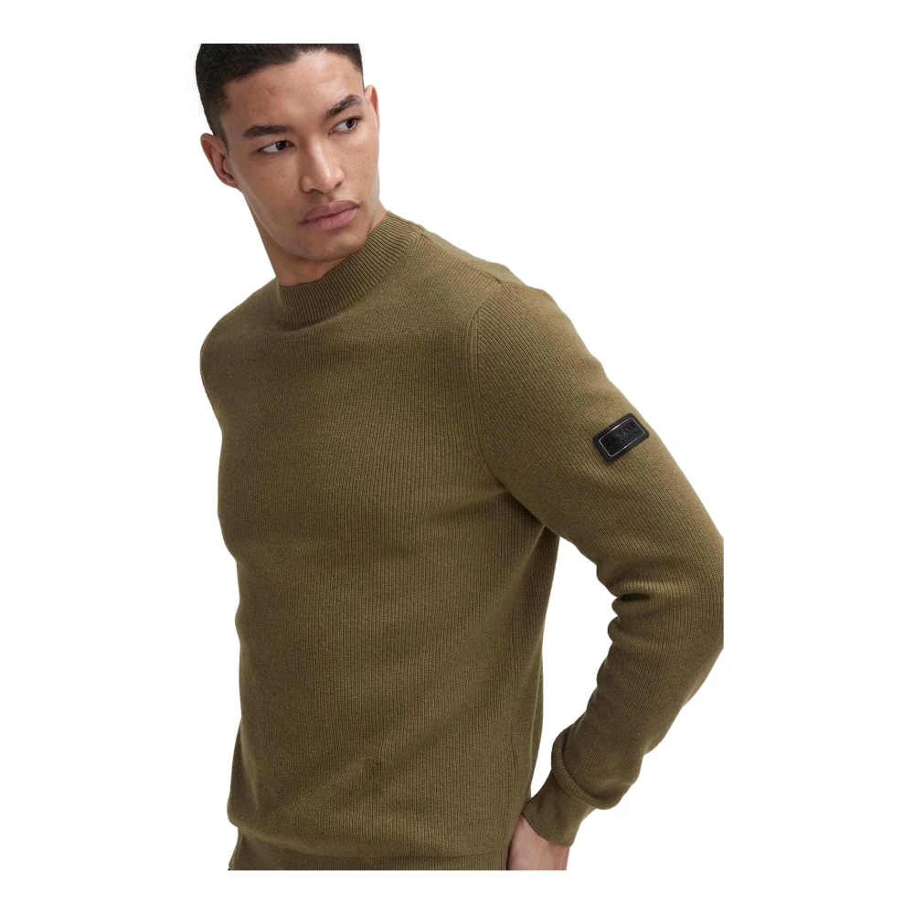 Barbour Tijdloze ronde hals trui groen Green Heren