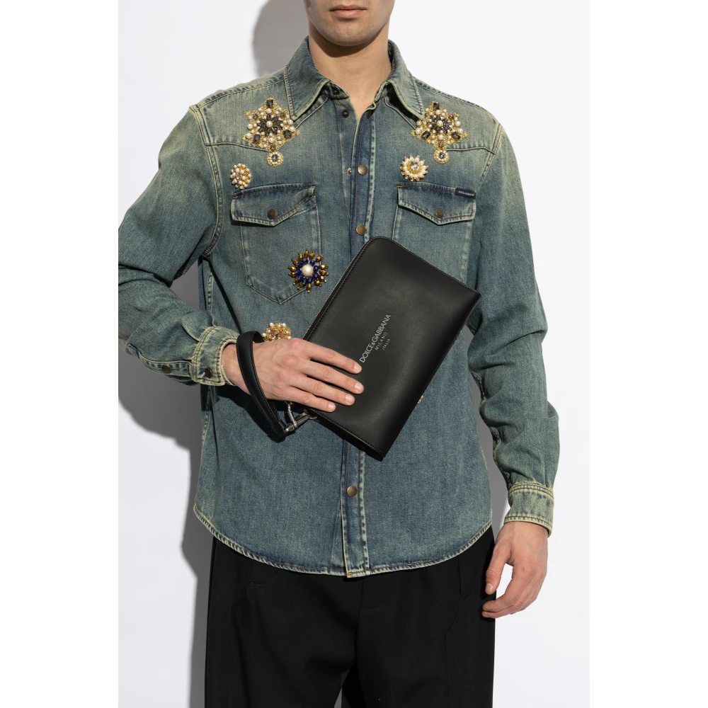 Dolce & Gabbana Leren handtas Black Heren