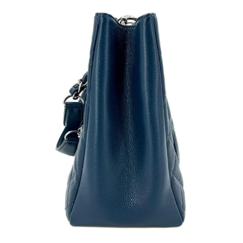 Chanel Vintage Pre-owned Leather totes Blue Dames