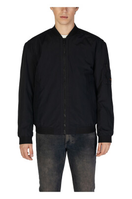 sort-zip-up-bomber-jakke