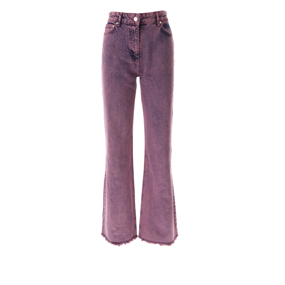 Moschino Fuchsia Flare Jeans Pink Dames