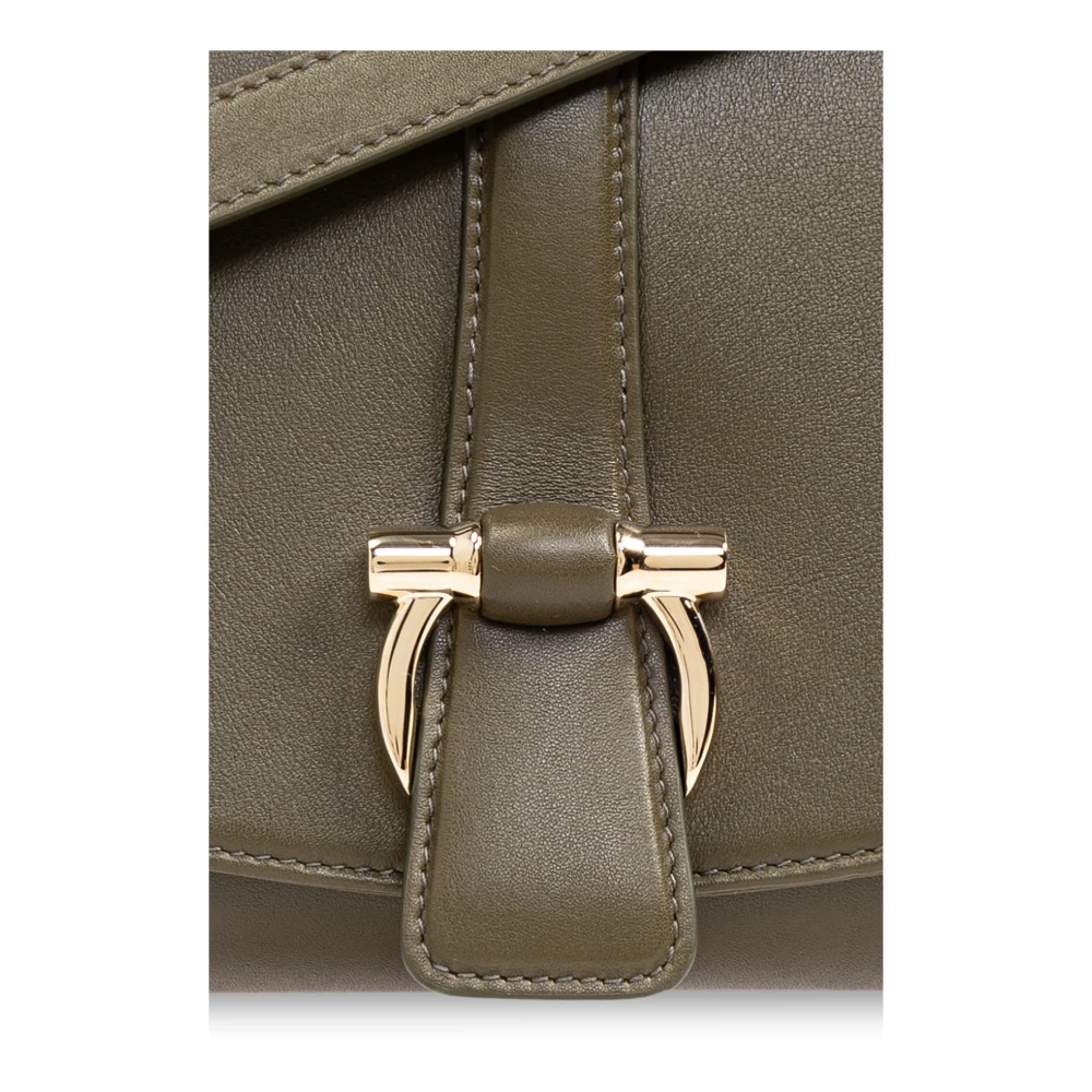 Salvatore Ferragamo Leren schoudertas Green Dames